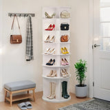 7 Tier Rotating Rack, High Bottom Design Rotating Rack Tower, Free Standing 360&deg Spinning W3204P300607
