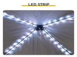 8x8 FT Slant Leg Foldable Canopy Shelter Tent with 4 Solar Color Meteor Shower LED String Lights, 66412863