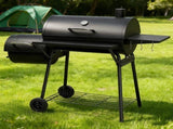 Barrel Charcoal Grill with Offset Smoker & Warming Rack, Outdoor BBQ Grill with 557 Sq. In. Grilling 02112676