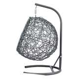 Cat Swing Bed with Stand & Cushion, Cat Egg Chair with Rattan Wicker Appearance, Indoor Hanging 66932543