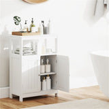 White Bathroom Floor Cabinet Freestanding Storage Organizer 50126723
