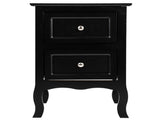 Country Style Two-Tier Night Table Large Size Black 46534366