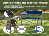 Director Chair with Side Table, Blue 61653549