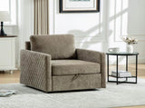 29.5''W Upholstered 360&deg Swivel Armchair with Hidden Storage, Comfy Diamond-Shape Tufted Armrests W3118P419158