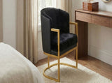 Modern Accent Chair Cozy Armchair Upholstered Reading Chair with Gold Metal Frame Living Room, N763P360688B
