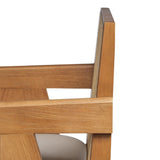 27" Height, Cream Woven Cane Plastic Backrest Bar Stool - Foam-Padded Fabric Seat & Durable N780P237930N