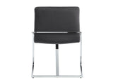 Zlatan Gray Velvet & Chrome Finish Side Chair B2726P343789