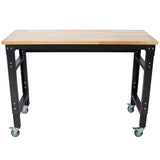 Workbench - 48" Wide Rolling Workbenches for Garage - Adjustable Height, Workshop Tool Bench, Metal W465P191424