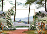200*50*200cm Wedding Iron Art Flat Top With Water Bag Door Frame Shape Iron Arch Golden 99932445