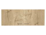 Wall cabinet 19"H, two Doors, two internal Shelves, White / Light Oak B097133159