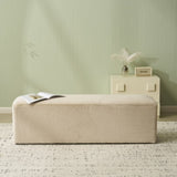 Almond Long Plush Ottoman, Modern Simple Footstool and Seat for Home Use N769P296342A