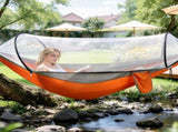 3-in-1 Camping Hammock with Automatic Pop-Up Mosquito Net, Lightweight 70D Nylon Portable Hammock 82727197