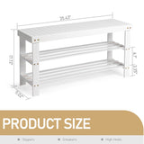 3-Tier Seamless Top Bamboo Shoe Rack 04175143