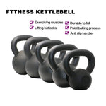 ZUN 30LBS Solid Cast Iron Kettlebells Ideal for Strength Training, Building Muscles 42078031