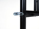 198*143*182cm With Table Shelf Elevated Bed Iron Bed Black 26471128