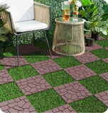 New Stone texture 12" Patio Deck Tiles, DIY Module Interlocking Decking Tiles Floor Tile,Easy and W3022P251868