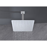 12 Inch High Pressure Rain Shower Head, 304 Stainless Steel Square Shower Head with Self-Cleaning 10204117