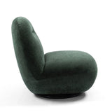 ZUN Luxury Modern Swivel Accent Chair, Tight Back Ice Flower Velvet Sofa Chair, Minimalist Style Comfy W2664P256537