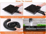 2Pcs 4.9FT Flexible Extendable Hose Gutter Downspout Extension Low Profile No Deep Digging Catch 18616718