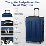 Luggage Set of 3, ABSPC Hardside Suitcase Sets with TSA Lock 4 Spinner Wheels, Lightweight Trolley 82036213