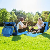 Foldable Beach Lounger, Lightweight Beach Mat Lounge Chair with Breathable Mesh Back, Cooler Pocket 50286081