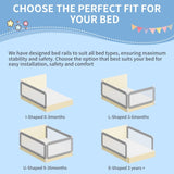Bed Rail for, Detachable Baby Bed Rail Guard, Suitable for Queen, Full, Bed Rails for T3210P305486