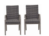 2PC Outdoor Dining Chair, Hand -painted frame, water washed cotton Seat for Garden, Backyard, W3990P436954