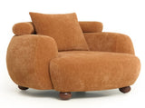 Nordic Style Lazy-Style clubchair 38 Inches, Chenille Fabric Bucket Chair, Decorative Sofa, Soft W2901P489490