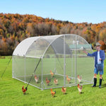 ZUN Large Metal Chicken Coop Upgrade Tri-Supporting Wire Mesh Chicken Run,Chicken Pen with 86593141