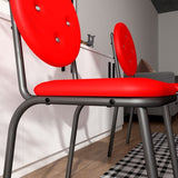 4-piece bar stools, faux leather dining chairs with waterproof surface and metal legs, easy to W2167P206046