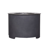 ZUN 20.5 Inch x 15 Inch Dark Grey Faux Concrete Texture Smokeless Firepit With Wood Pellet/Twig/Wood As W2029120106