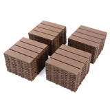 Plastic Interlocking Deck Tiles,44 Pack Patio Deck Tiles,12"x12" Square Waterproof Outdoor All W206P151693