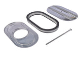 15" Oval Half Finned Polished Aluminum Air Cleaner Filter Fits for Chevy Ford Mopar SBC BBC 350 24596403