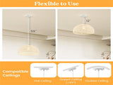 Height-Adjustable Farmhouse Rattan Pendant Lights with Adjustable Hanging Rope 64200391