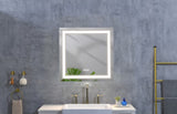 ZUN LED Bathroom Mirror "x " with Front and Backlight, Large Dimmable Wall Mirrors with Anti-Fog, W928P177793