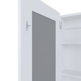 Medicine Cabinet 25.7" H, 1 Door, 3 Shelves, 1 Mirror, White B097P250882