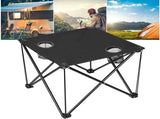 Compact Foldable Outdoor Side Table No-Tool Setup, Water-Resistant 600D Fabric, Steel X Holds 44 99486404