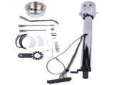 28" Chrome Automatic GM Universal Steering Column w/ 9 Hole Wheel Adapter No Key 94266422