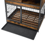 ZUN Furniture Dog Cage Crate with Double Doors ,Rustic Brown,31.5"WX22.64"DX30.59"H W1903P151322