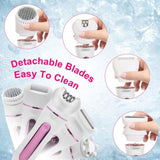 5 In 1 Electric Body Epilator Rechargeable Women's Grooming Kit Epilator Shaver Facial Brush Callus 48775314