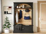 Entryway Coat Rack Shoe Storage 75629050