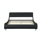 Faux Leather Upholstered Platform Bed Frame,LED lighting with remote controller and APP,Curve W1360133271