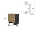 Folding Table with Expandable Design in 3 Forms, Black / Macadamia B097P167405