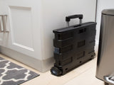 Collapsible Utility Cart, Plastic, Black, 16.5" x 14.5" x 15.75" 09253984
