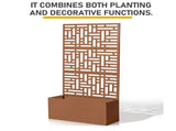 Metal Garden Bed with Trellis, 70 Inch Height Metal Planter Box with Trellis, Garden Box for 73841782