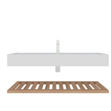LEDE 48" Bathroom Vanity with Vessel Sink, Wall-Mounted Floating White Rectangular Acrylic W2615P210346