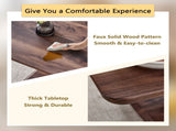 Modern Minimalist Walnut Dark Brown Texture Sticker-Patterned MDF Rectangular Coffee Table. Add a W1151P230544