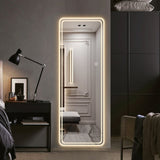 ZUN 65"x24" Full Length Floor Mirror LED Whole Body Mirror, Wall Mounted Hanging Mirror with Lights, W2071P180840