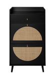 Rattan, Allen 2 door 1 drawer cabinet, shoe rack, double layer, suitable for entrance W688141535