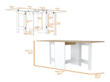 Cole White and Macadamia Folding Dining Table B062P175104